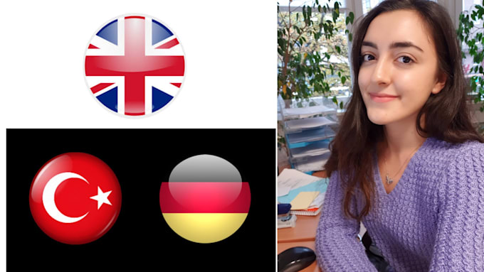 translate english to native german and turkish