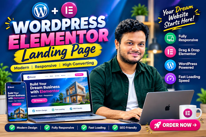 build high converting wordpress elementor landing page for sales and leads