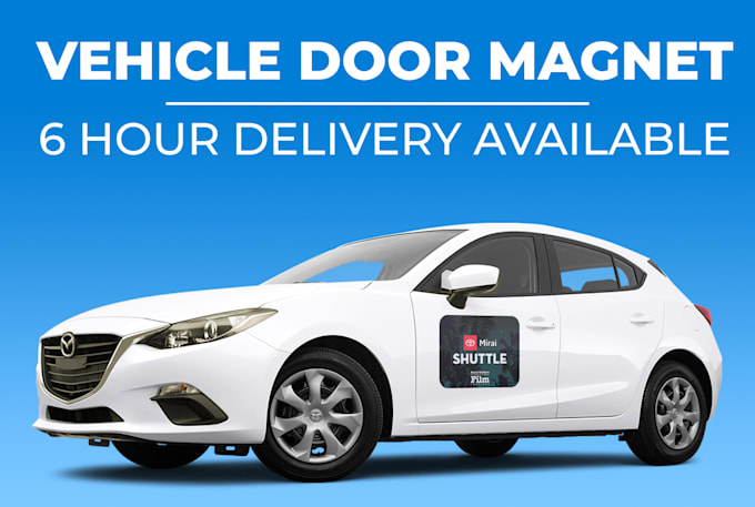 Download Free Design Car Door Magnet By Rakibur Rahman PSD Mockup Template