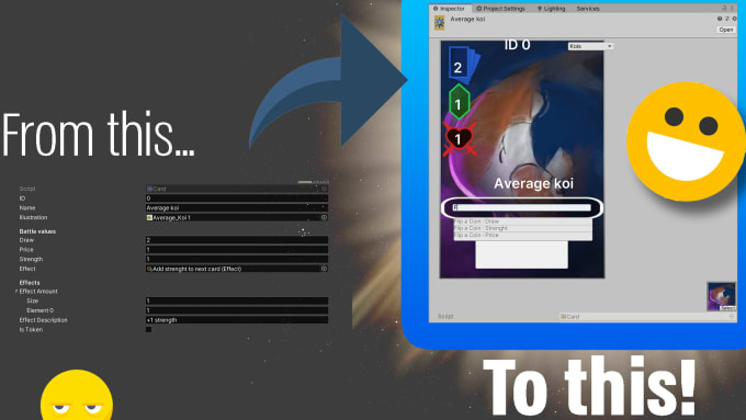 Create a custom editor for your unity script by Creatureartisty | Fiverr