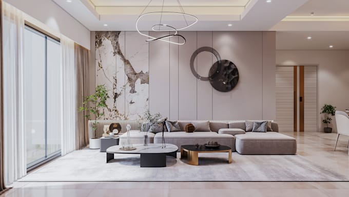 create interior design 3d rendering of apartment house home