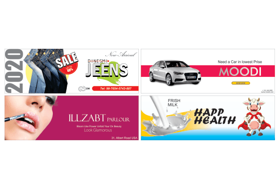 design high resolution static banners
