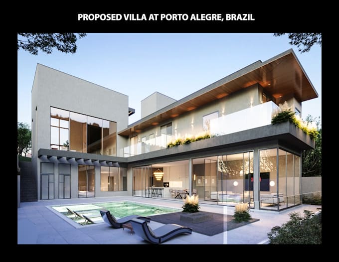 render 3d exterior home design, modular home plan, architectural walkthrough