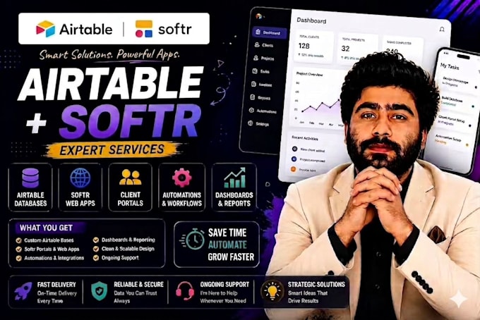 build airtable database, softr portal,webapp within 24 hrs