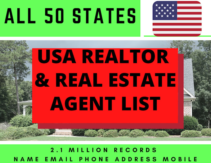 Provide a 2020 list of us real estate agents names emails and phone