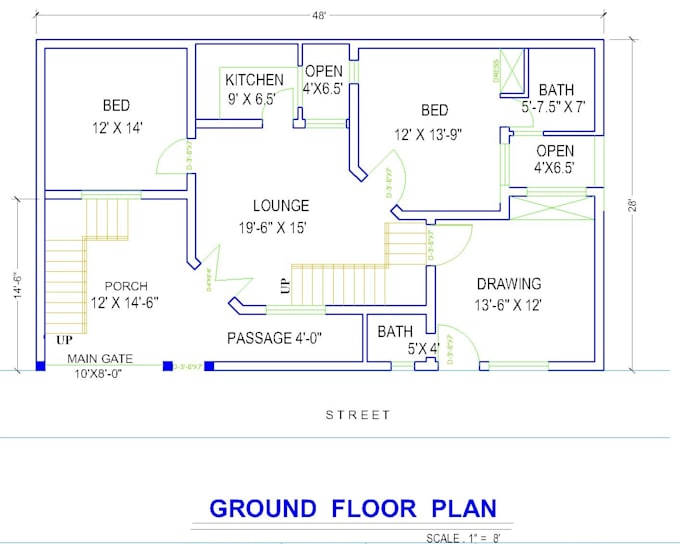 design your architectural plan home building   2d in autocad
