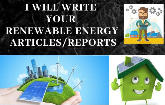 write renewable energy technical report and presentation slides