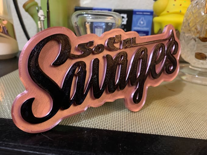 convert your 2d logo to 3d print file stl for 3d printing
