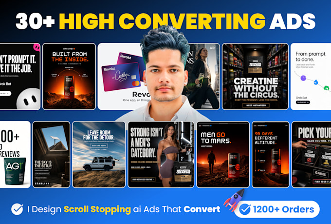 design ai meta ad creatives, facebook ads, instagram ads and static ads