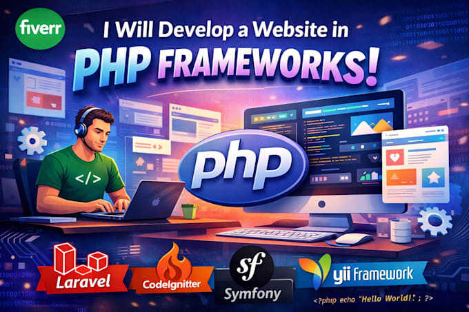 develop a website in PHP frameworks