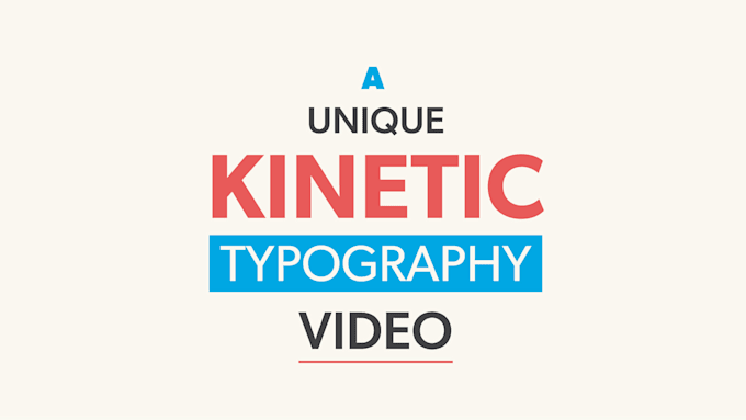 create a custom kinetic typography video promo