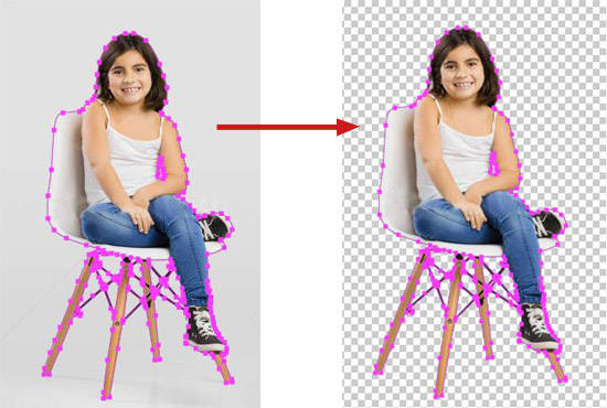 provide professional clipping path service for 5 images within 24 hours