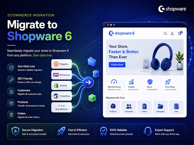 seamlessly migrate your ecommerce business to shopware 6