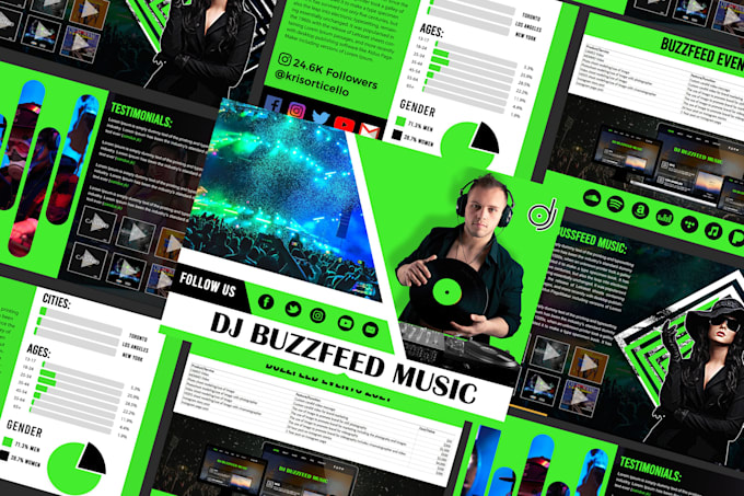dj, artist, movie  film, TV series epk, press kit, media kit, speaker one sheet