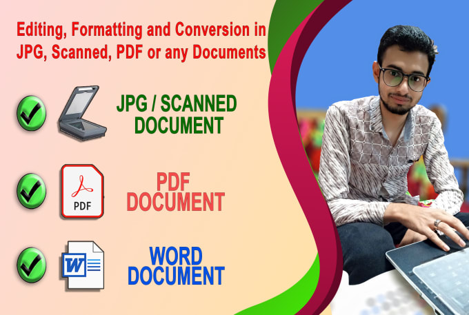 Voy a editar y convertir pdf a word o jpg, pdf escaneado a documento de Word