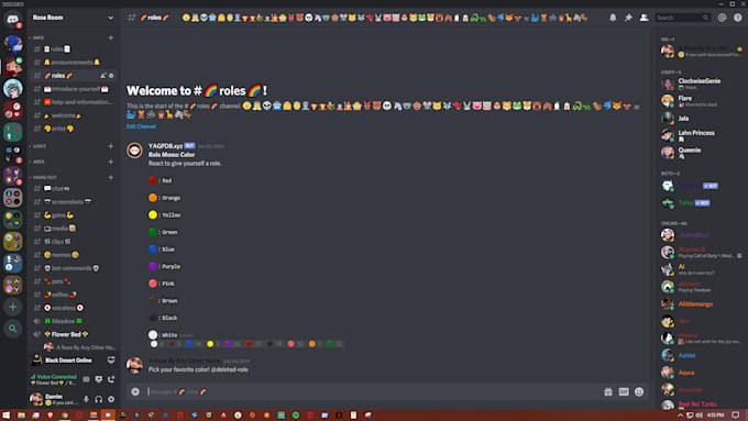 creat a discord server for you
