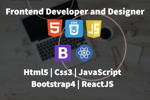 Be your front end web developer html css bootstrap react js by ...