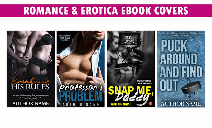 be your romance or erotica ebook or book cover designer