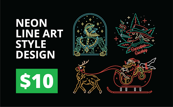 draw custom minimalist art with monoline design style
