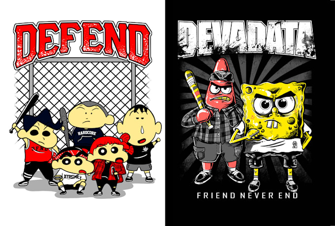 create cartoon parody illustration for your band or brand