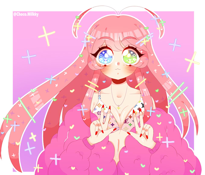 draw cute, pastel anime manga ocs, self portraits,and fanart