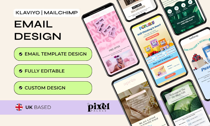 design a email template in klaviyo or mailchimp