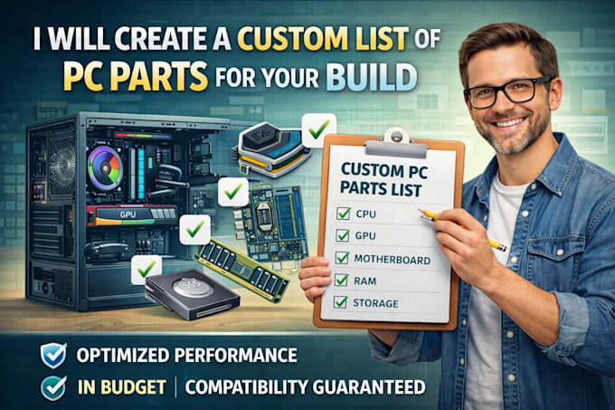 create a custom list of PC parts for your build