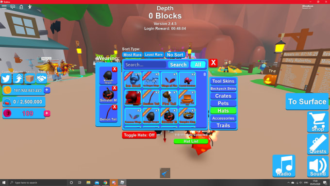 Sell Legendary And Mythical Items On Roblox Mining Simulator By Nomadicone