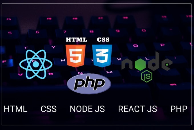 Create your website in html css javascript node js react js by