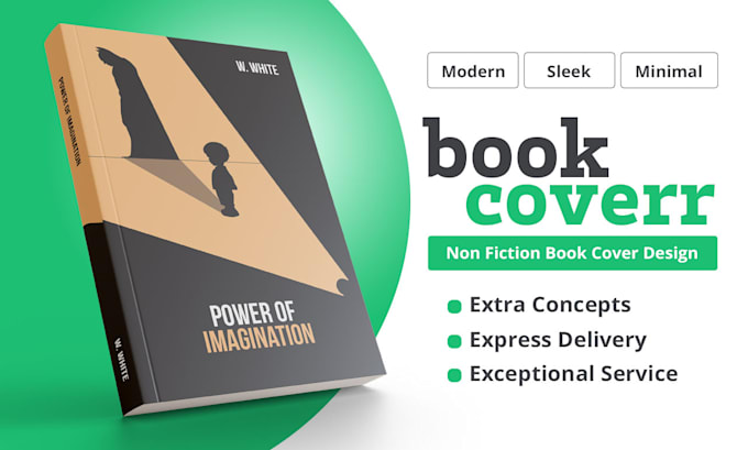 create modern minimalist kindle 3d book cover design