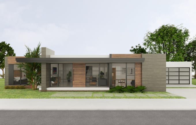 design and render your 3d exterior and interior house