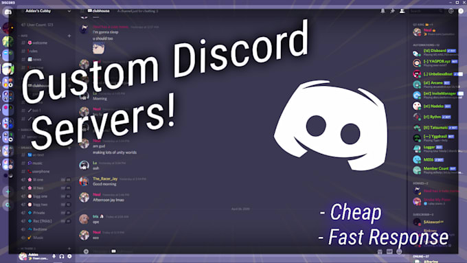 Create a custom discord server by Justaddax