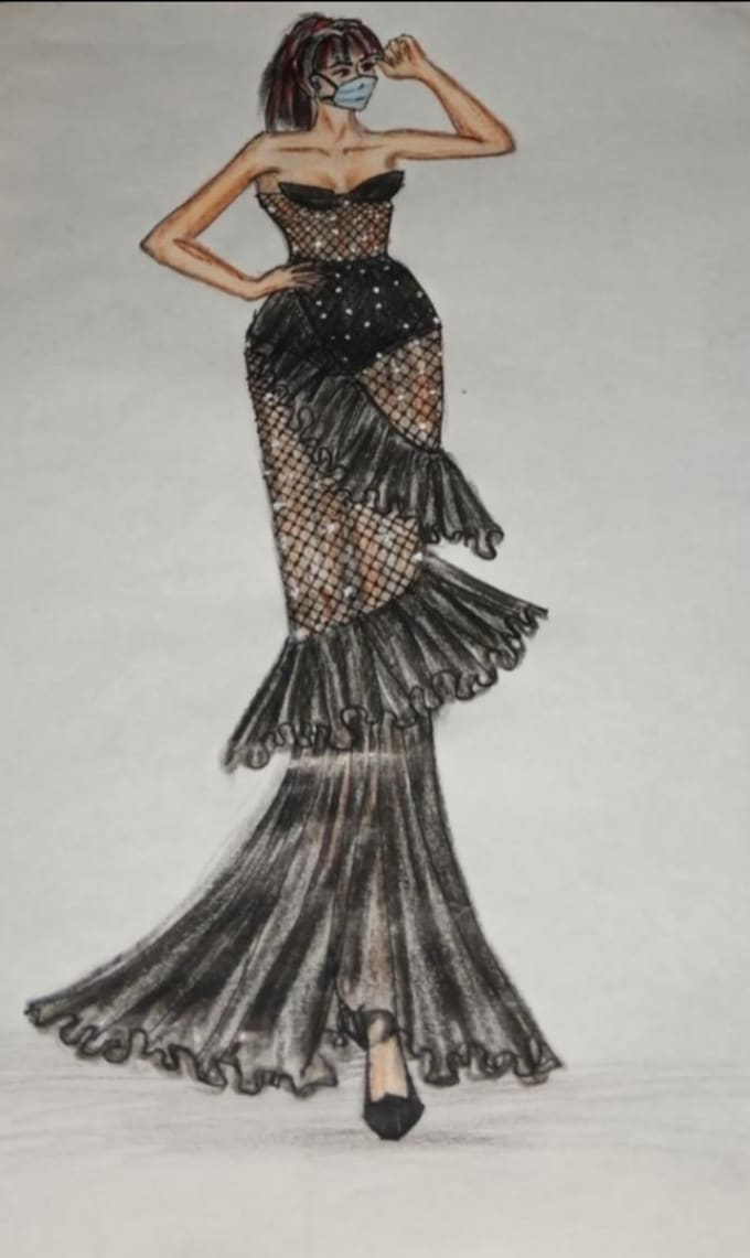 Design Dress Drawing Art - Drawing Skill-saigonsouth.com.vn