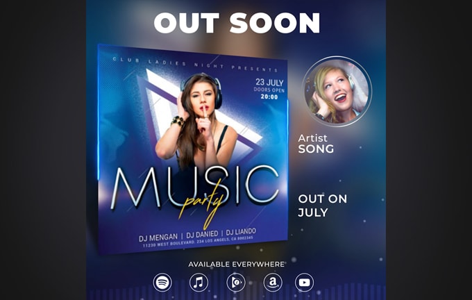 create a stunning music promo video for instagram, facebook