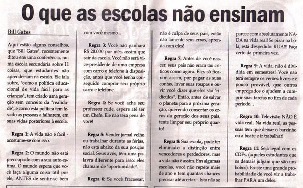 write a text in Portuguese