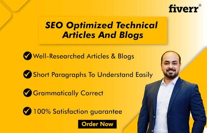 write SEO optimized technical articles and blogs
