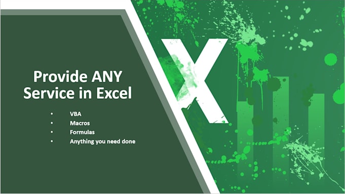 provide any service in microsoft excel