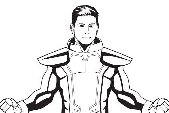 turn you into superhero in black and white