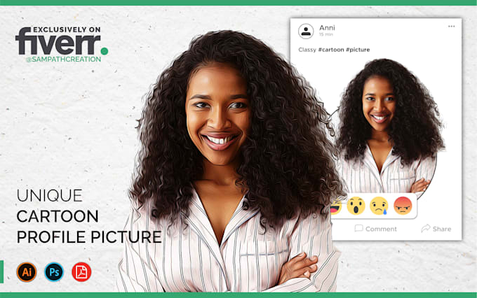 create unique cartoon profile picture from your photo