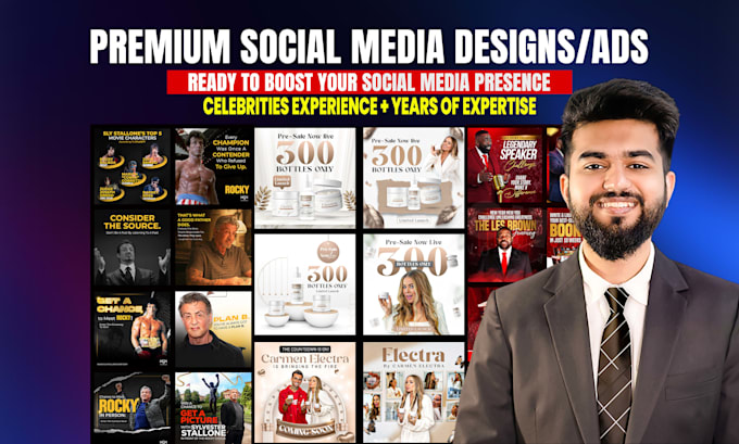 design facebook ads, twitter banners, and youtube banner