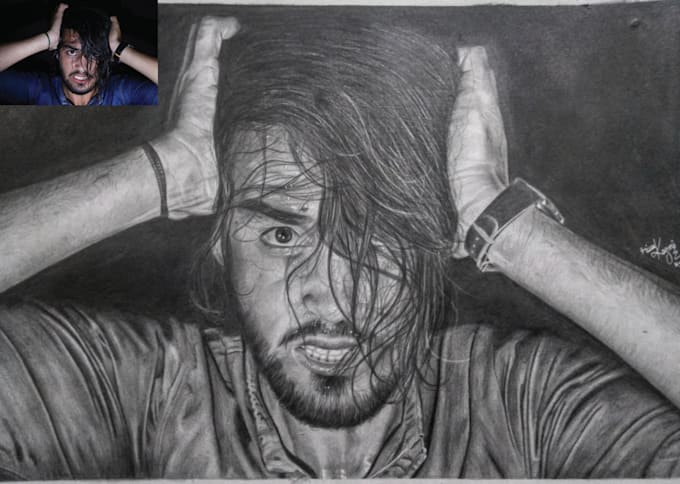 draw a realistic pencil sketch, face sketch, portrait sketch