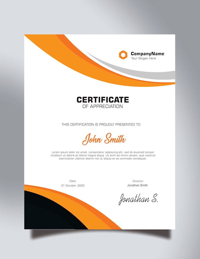 Design an eye catching certificate of any type for you by Pace_graphics ...