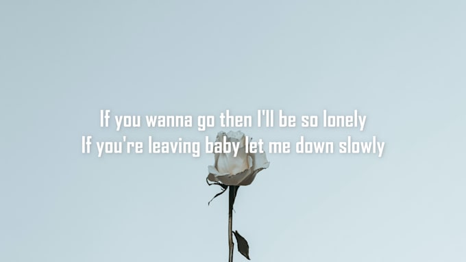 make a simple lyrics video