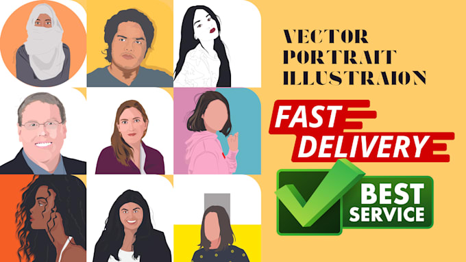 create best minimalist vector portrait illustration from your photo  in 24 hours