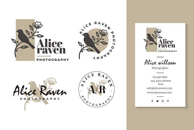 design watercolour logo with free source file