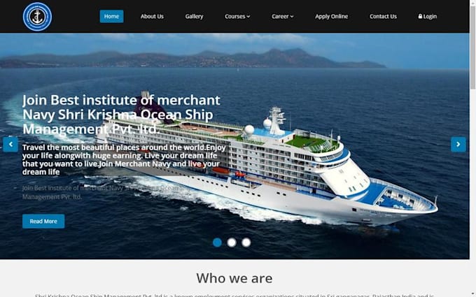create 5 page HTML website design