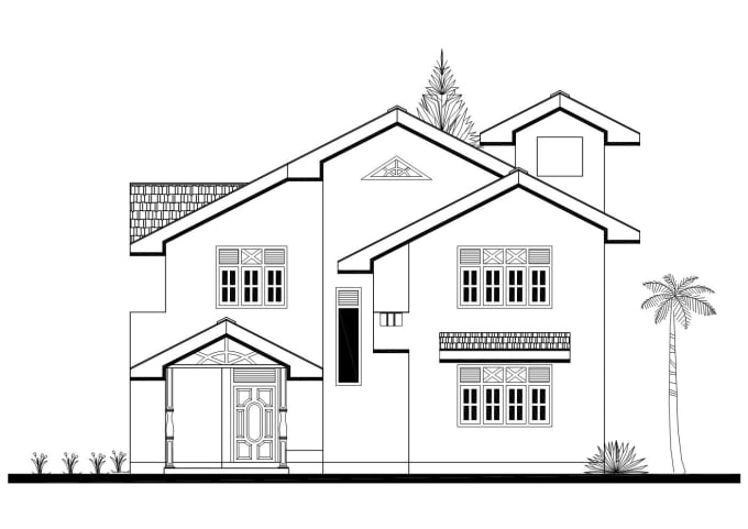 convert any sketch to a cad drawing, do house planning