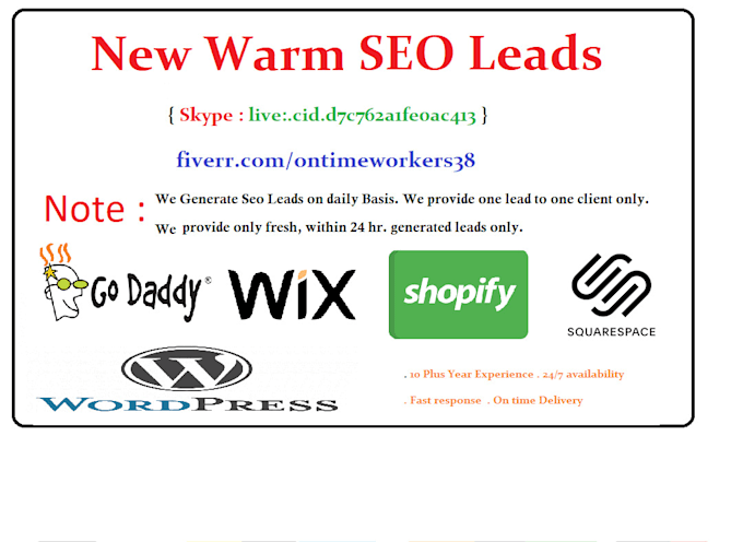 provide warm SEO leads on daily basis