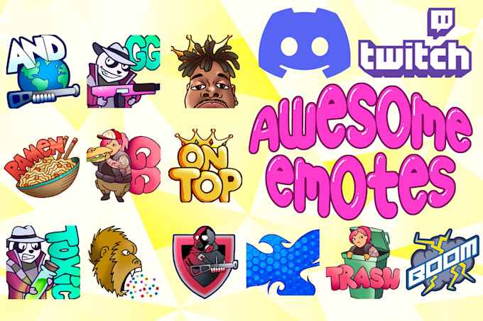 draw funny twitch emotes and badges