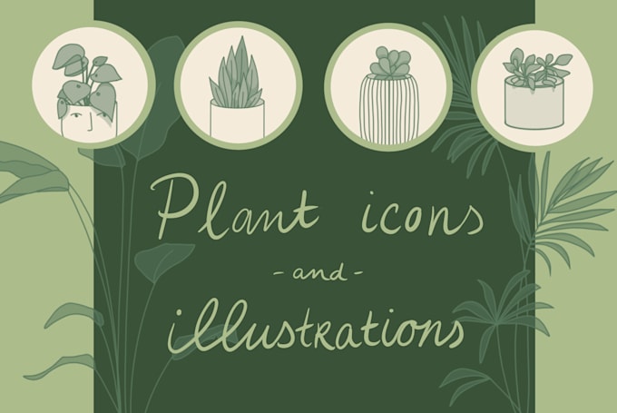 illustrate plants, flowers and mushrooms